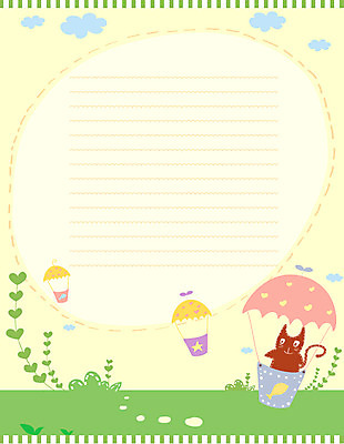 식물 동물 구름 템플릿 한마리 선 줄 백그라운드 포유류 하늘 프레임 잔디 사람없음 고양이 공백 열기구 메모지 풀 편지 편지지 레터폼 반려 이미지템플릿 AI파일 자연요소 1 항공교통 반려동물 사무용품 파일형식 벡터