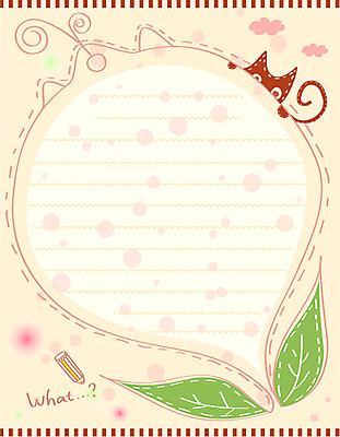 식물 동물 구름 템플릿 한마리 꽃 선 줄 백그라운드 잎 포유류 프레임 사람없음 필기구 연필 고양이 공백 메모지 편지 편지지 레터폼 반려 이미지템플릿 AI파일 자연요소 1 문구용품 학용품 반려동물 사무용품 파일형식 벡터