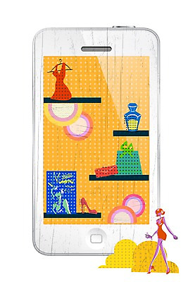 전신 PSD 옷 여자 구두 가방 일러스트 모바일 무선통신 한명 서기 사람 이벤트 성인 스마트폰 핸드폰 스마트기기 쇼핑 스마트 향수 온라인쇼핑 모바일쇼핑 편리함 여자만 여자한명만 성인여자만 성인만 국내일러스트 1 잡화 신발 컨셉 통신 모션 전자제품 화장품 온라인 파일형식