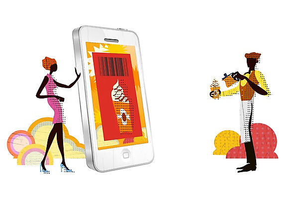 전신 PSD 여자 남자 커피 일러스트 주전자 모바일 무선통신 서기 들기 사람 이벤트 성인 두명 컵 스마트폰 핸드폰 스마트기기 쇼핑 앞치마 스마트 쿠폰 바코드 온라인쇼핑 모바일쇼핑 편리함 성인만 국내일러스트 식기 음료 컨셉 통신 모션 주방용품 전자제품 온라인 파일형식