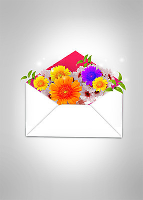 PSD 식물 편집이미지 꽃 잎 봉투 편지봉투 사람없음 컬러풀 풀 편지 담기 이미지편집 컬러 모션 파일형식