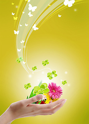 PSD 식물 편집이미지 손 꽃 나비 잎 한손 한명 들기 신체부위 모형 풀 이미지편집 1 곤충 모션 사람 파일형식