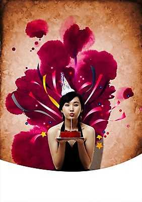 PSD 편집 편집이미지 우먼라이프 라이프스타일 여자 기념일 폭죽 한명 사람 동양인 이벤트 상반신 성인 쇼핑 케이크 고깔모자 한국인 생일 생일케이크 여자만 여자한명만 성인여자만 성인만 이미지편집 모자_잡화 1 디저트 인종 생활 파일형식