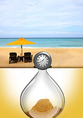 PSD 편집 편집이미지 계절 모래 바다 시계 여행 의자 탁자 휴가 풍경 해변 사람없음 여름 여름휴가 바캉스 모래사장 시간 파라솔 모래시계 선베드 이미지편집 가구 파일형식 여름_계절