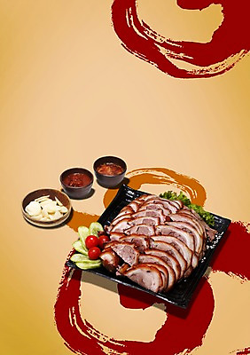 PSD 편집 편집이미지 식기 접시 포스터 음식 마늘 육류 돼지고기 요리 사람없음 식당 알림 전단 홍보물 음식전단 쌈장 족발 새우젓 이미지편집 채소 식재료 상점 양념 젓갈 파일형식