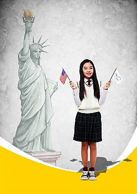 전신 PSD 편집 편집이미지 학생 여학생 여자 교육 교복 조각 중학생 청소년 한명 서기 웃음 들기 사람 동양인 10대 조각상 미국 한국인 깃발 성조기 국기 자유의여신상 조기교육 유학 어학연수 조각_조소 여자만 여자한명만 십대만 십대여자만 십대여자한명만 이미지편집 1 옷 북아메리카 모션 표정 인종 조형물 세계문화유산 조소 파일형식