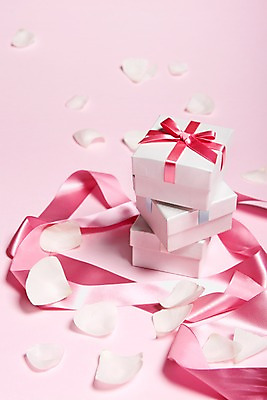 포토 JPG 스튜디오촬영 식물 꽃잎 꽃 리본 컬러 백그라운드 잎 꽃백그라운드 실내 선물 근접촬영 사람없음 아웃포커스 선물상자 상자 흰색 끈 국내포토 뷰포인트 촬영기법 내부 파일형식