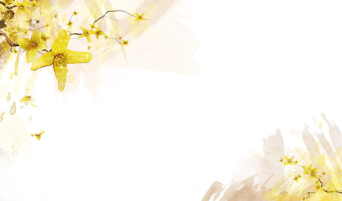 PSD 식물 꽃 컬러 백그라운드 잎 꽃백그라운드 일러스트 자연 사람없음 노란색 개나리 국내일러스트 생태계 파일형식