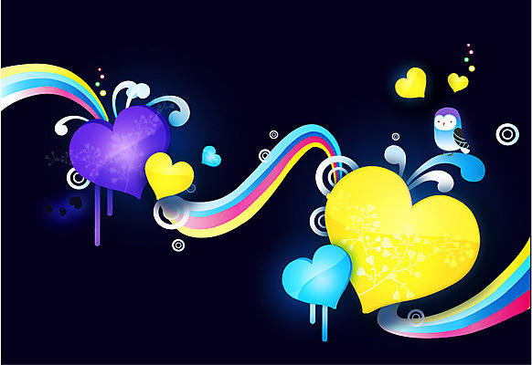 동물 한마리 선 백그라운드 무지개 곡선 일러스트 조류 사랑 사람없음 컬러풀 하트 신비 퓨전 팝아트 하트백그라운드 부엉이 국내일러스트 AI파일 자연요소 모양 1 감정 컬러 컨셉 그림 파일형식 벡터