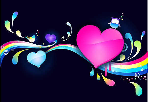 동물 선 백그라운드 무지개 두마리 곡선 일러스트 조류 사랑 사람없음 컬러풀 하트 신비 퓨전 팝아트 하트백그라운드 부엉이 국내일러스트 AI파일 자연요소 모양 감정 컬러 컨셉 2 그림 파일형식 벡터