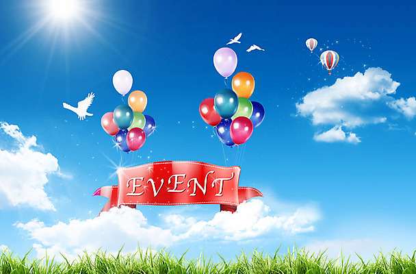 PSD 식물 동물 구름 편집이미지 배너 조류 하늘 프레임 이벤트 잔디 사람없음 햇빛 태양 반사 공백 현수막 열기구 알림 풍선 이미지편집 자연요소 항공교통 파일형식