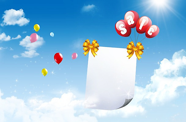 PSD 구름 편집이미지 배너 리본 종이 하늘 프레임 이벤트 사람없음 햇빛 태양 반사 세일 공백 알림 풍선 이미지편집 자연요소 파일형식