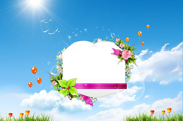 PSD 식물 동물 구름 편집이미지 배너 꽃 리본 조류 하늘 프레임 이벤트 사람없음 햇빛 태양 반사 공백 물방울 알림 풍선 이미지편집 자연요소 파일형식