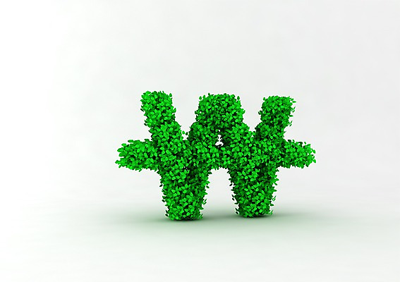 PSD 식물 편집이미지 기호 캠페인 컬러 돈 사람없음 컴퓨터그래픽 그래픽 초록색 3D소스 3D 자연보호 환경 그린캠페인 원화 화폐기호 풀 입체 편집소스 편집3D 문자 자연 재산 보호 화폐 디지털합성 파일형식