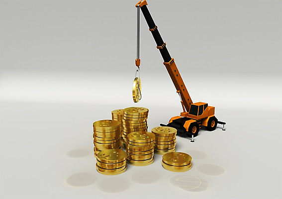 PSD 편집이미지 건축 이동 돈 자동차 공사 사람없음 그래픽 금융 경제 3D소스 3D 동전 장비 건설현장 운반 중장비 입체 기중기 금화 특수차량 편집소스 편집3D 육상교통 컨셉 건설업 산업장비 재산 황금 디지털합성 파일형식