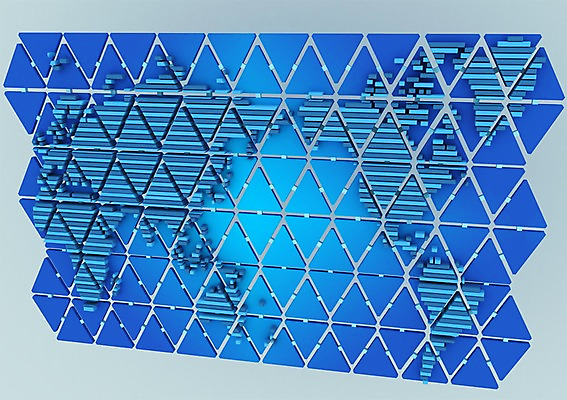 PSD 편집이미지 컬러 백그라운드 세계지도 지도 무늬 패턴 사람없음 그래픽 파란색 세계 글로벌 3D소스 3D 삼각형 입체 복잡 편집소스 편집3D 도형 컨셉 디지털합성 파일형식