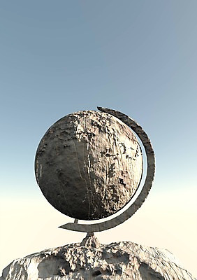 PSD 편집이미지 지구 조각 사람없음 그래픽 세계 글로벌 지구본 3D소스 3D 돌_바위 바위 입체 돌조각 스톤 조각_조소 편집소스 편집3D 디지털합성 조소 파일형식