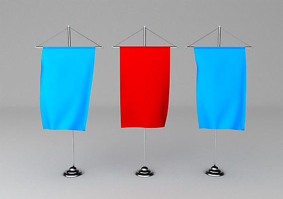 PSD 편집이미지 배너 컬러 사람없음 그래픽 빨간색 파란색 3D소스 3D 공백 현수막 깃발 기둥 알림 입체 오브젝트 편집소스 편집3D 건축 디지털합성 파일형식