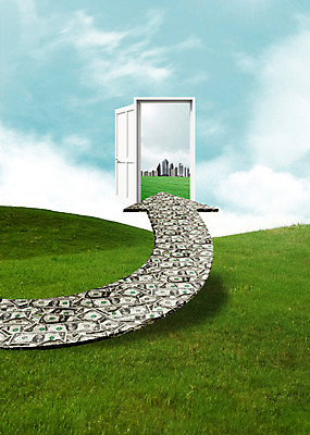 주간 PSD 구름 편집이미지 화살표 지폐 돈 자연 하늘 출입구 잔디 사람없음 야외 금융 경제 3D 문 달러 합성 편집3D 자연요소 식물 재산 디지털합성 생태계 파일형식