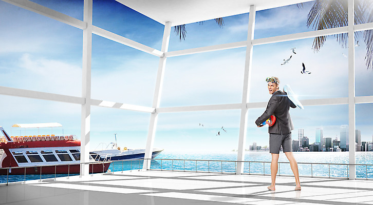 전신 PSD 편집이미지 남자 바다 창문 갈매기 조류 휴가 실내 한명 사람 빌딩 성인 뒷모습 3D 도시 비즈니스맨 비치볼 물안경 오리발 선박 남자만 남자한명만 성인남자만 성인만 편집3D 동물 1 뷰포인트 수상교통 비즈니스 공 바캉스용품 내부 건물 직장인 디지털합성 수영용품 파일형식