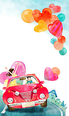 PSD 커플 여자 남자 도로 데이트 일러스트 자동차 함께함 사랑 서기 사람 앉기 동양인 상반신 20대 성인 두명 달리기 하트 풍선 청년만 성인만 국내일러스트 모양 감정 길 육상교통 컨셉 관계 교통시설 모션 인종 청년 파일형식