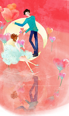 전신 PSD 커플 여자 남자 호수 데이트 일러스트 함께함 사랑 서기 사람 앉기 동양인 성인 두명 달 하트 수면 성인만 국내일러스트 자연요소 모양 감정 컨셉 관계 모션 인종 물 파일형식