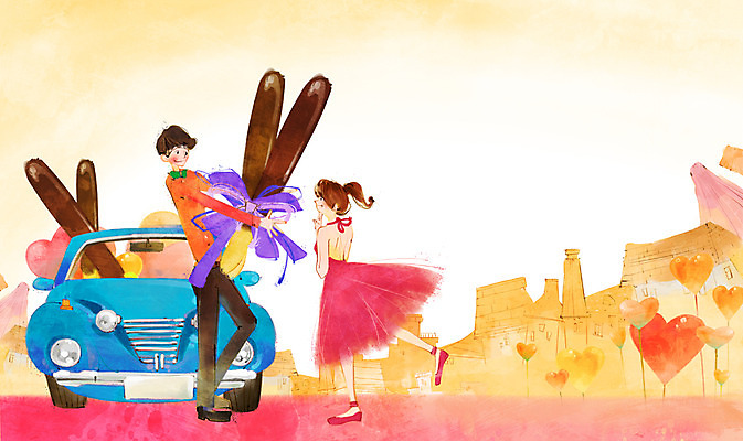 전신 PSD 커플 여자 남자 리본 데이트 일러스트 자동차 함께함 선물 사랑 서기 사람 동양인 20대 성인 두명 마을 하트 빼빼로 청년만 성인만 국내일러스트 모양 감정 육상교통 컨셉 관계 모션 디저트 인종 청년 막대과자 파일형식