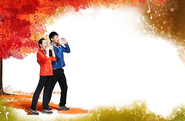 전신 PSD 외국인 편집 편집이미지 커플 계절 여자 남자 단풍 단풍나무 서기 미소 웃음 사람 동양인 풍경 손짓 20대 성인 두명 옆모습 청춘 중국인 가을풍경 외침 등산 트래킹 가을 등산복 언덕 등산화 청년만 성인만 이미지편집 나무 옷 뷰포인트 신발 컨셉 잎 관계 모션 레저 표정 인종 청년 소리 등산용품 파일형식 가을_계절