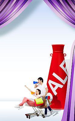 전신 PSD 서양인 외국인 백인 편집 편집이미지 문자 커플 영어 여자 남자 이동 사람 이벤트 20대 성인 두명 캐주얼 단어 쇼핑 청춘 쇼핑백 세일 걷기 확성기 카트 쇼핑카 밀기 승차 알림 청년만 성인만 이미지편집 옷 컨셉 가방 관계 모션 인종 청년 파일형식