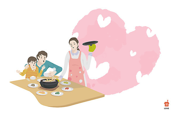 라이프스타일 접시 여자 남자 아들 어린이 음식 장갑 일러스트 가족 밥 엄마 반찬 함께함 요리 서기 웃음 들기 사람 앉기 소년 상반신 성인 라이프 세명 식사 앞치마 화목 뚜껑 자녀 하트 가족라이프 아빠 냄비 찌개 뚝배기 국내일러스트 AI파일 모양 식기 잡화 컨셉 관계 모션 표정 생활 솥 파일형식 벡터