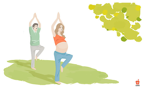 전신 나무 식물 라이프스타일 여자 남자 포즈 일러스트 요가 가족 남편 함께함 서기 사람 잔디 성인 두명 라이프 운동 손들기 화목 임산부 임신 아내 가족라이프 태교 성인만 국내일러스트 AI파일 웰빙 컨셉 관계 모션 건강 생활 파일형식 벡터