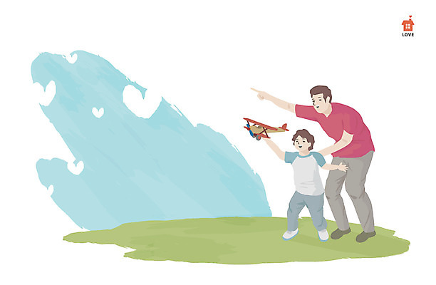 전신 식물 라이프스타일 남자 아들 어린이 일러스트 가족 놀이 비행기 함께함 서기 웃음 들기 사람 손짓 소년 잔디 성인 두명 라이프 장난감 화목 자녀 하트 가리킴 가족라이프 아빠 남자만 국내일러스트 AI파일 모양 컨셉 관계 항공교통 모션 대중교통 표정 생활 파일형식 벡터