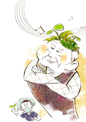 PSD 식물 캐릭터 모자 라이프스타일 할아버지 노년 남자 여유 음악 장갑 음표 일러스트 서기 사람 상반신 성인 두명 라이프 실버라이프 노후 머리카락 새싹 의사 사회 실버 복지 즐거움 노인복지 수술복 모발이식 남자만 성인남자만 노인만 성인만 노인남자만 국내일러스트 일러캐릭터 기호 잡화 감정 모션 문화예술 생활 머리 의료진 가운 사회이슈 공동체 파일형식