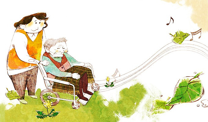 전신 PSD 식물 캐릭터 라이프스타일 여자 노년 꽃 할머니 여유 음악 잎 음표 일러스트 나뭇잎 서기 사람 앉기 성인 두명 라이프 실버라이프 노후 사회 실버 간호 복지 즐거움 휠체어 노인복지 간병인 여자만 성인여자만 노인만 성인만 노인여자만 국내일러스트 일러캐릭터 직업 기호 감정 모션 문화예술 생활 사회이슈 공동체 파일형식