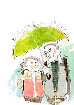 PSD 식물 캐릭터 라이프스타일 부부 커플 여자 할아버지 노년 남자 할머니 여유 가방 일러스트 우산 배낭 날씨 서기 웃음 들기 사람 상반신 성인 두명 라이프 실버라이프 노후 새싹 노부부 등산 비 사회 실버 빗방울 복지 즐거움 노인복지 노인만 성인만 국내일러스트 일러캐릭터 자연요소 잡화 감정 관계 모션 표정 생활 트래킹 비_날씨 사회이슈 공동체 파일형식