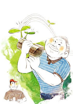 PSD 식물 캐릭터 라이프스타일 할아버지 노년 남자 여유 일러스트 근육 관리 서기 웃음 들기 사람 상반신 성인 두명 라이프 실버라이프 노후 운동 새싹 운동기구 아령 사회 실버 복지 즐거움 트레이너 노인복지 남자만 성인남자만 노인만 성인만 노인남자만 국내일러스트 일러캐릭터 감정 모션 표정 건강 생활 헬스 사회이슈 공동체 파일형식