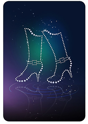 모양 아이콘 잡화 별 물결 구두 컬러 신발 무늬 밤하늘 부츠 사람없음 파란색 반짝임 반사 물방울무늬 여성화 보석 2D아이콘 AI파일 자연요소 모션 하늘 야간 광석 파일형식 벡터