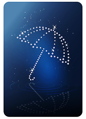 모양 아이콘 잡화 별 물결 컬러 무늬 우산 밤하늘 사람없음 파란색 반짝임 반사 물방울무늬 보석 오브젝트 장우산 2D아이콘 AI파일 자연요소 모션 하늘 야간 광석 파일형식 벡터