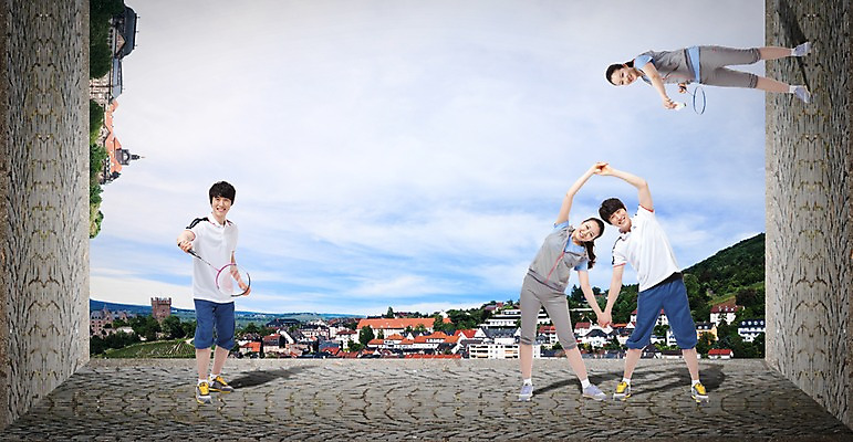 전신 PSD 구름 편집 편집이미지 라이프스타일 커플 여자 남자 스포츠 운동화 하늘 주택 서기 미소 웃음 들기 사람 동양인 풍경 손짓 여러명 20대 성인 라이프 운동복 청춘 운동 구기 건강관리 손잡기 맑음 스트레칭 한국인 라켓 배드민턴라켓 원형 셔틀콕 배드민턴 사방 청년만 성인만 이미지편집 자연요소 도형 옷 스포츠용품 다수 신발 컨셉 관계 모션 날씨 표정 건강 관리 인종 청년 건물 생활 파일형식