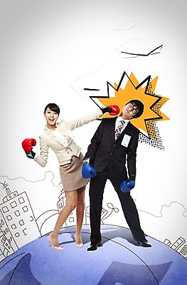 전신 PSD 편집 편집이미지 직업 여자 남자 구두 포토일러 서기 미소 웃음 사람 동양인 정장 20대 성인 두명 청춘 경쟁 권투 한국인 구직 글러브 권투글러브 펀치 직장인 비즈니스맨 비즈니스우먼 면접 싸움 승 승자 청년만 성인만 이미지편집 옷 스포츠용품 장갑 신발 컨셉 비즈니스 모션 표정 인종 청년 격투기 파일형식
