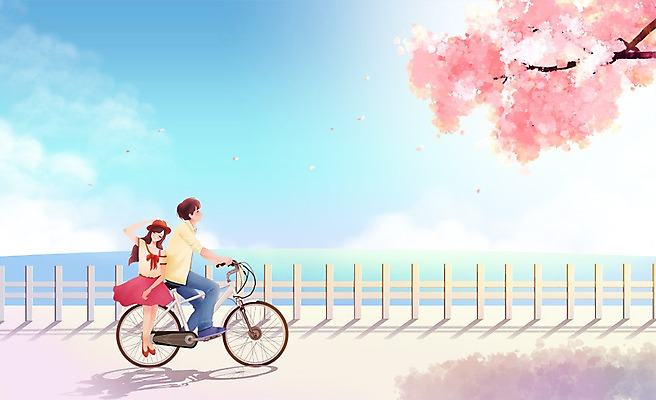 전신 PSD 나무 식물 구름 커플 계절 여자 남자 행복 여유 교통수단 바다 커플라이프 데이트 일러스트 하늘 사랑 사람 앉기 성인 해변 두명 울타리 소풍 자전거 봄 산책 벚꽃 벚나무 성인만 국내일러스트 자연요소 라이프스타일 꽃 감정 교통 관계 모션 휴식 담장 야외활동 바이크 파일형식