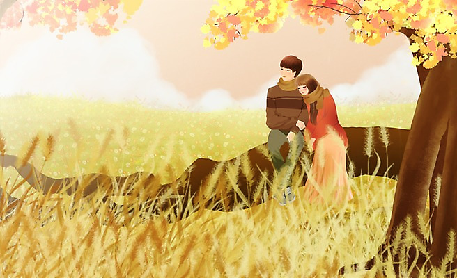 전신 PSD 나무 구름 커플 계절 여자 남자 행복 여유 커플라이프 단풍 낙엽 데이트 일러스트 하늘 휴식 갈대 사랑 사람 앉기 성인 두명 소풍 목도리 기댐 산책 가을 풀 성인만 국내일러스트 자연요소 식물 라이프스타일 잡화 감정 컨셉 잎 관계 모션 야외활동 파일형식