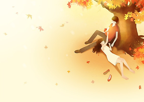 전신 PSD 나무 커플 계절 여자 남자 행복 여유 커플라이프 단풍 낙엽 데이트 일러스트 날리기 휴식 나뭇잎 사랑 사람 앉기 성인 두명 눕기 기댐 가을 성인만 국내일러스트 식물 라이프스타일 감정 컨셉 잎 관계 모션 파일형식