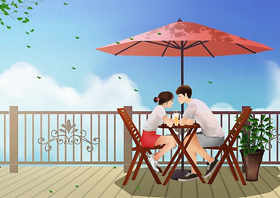 전신 PSD 나무 식물 구름 커플 여자 남자 행복 화분 여유 음료 커플라이프 의자 데이트 일러스트 탁자 하늘 날리기 휴식 나뭇잎 사랑 사람 앉기 성인 두명 컵 울타리 마주보기 주스 카페 마시기 파라솔 성인만 국내일러스트 자연요소 라이프스타일 식기 감정 가구 컨셉 잎 관계 모션 담장 상점 파일형식