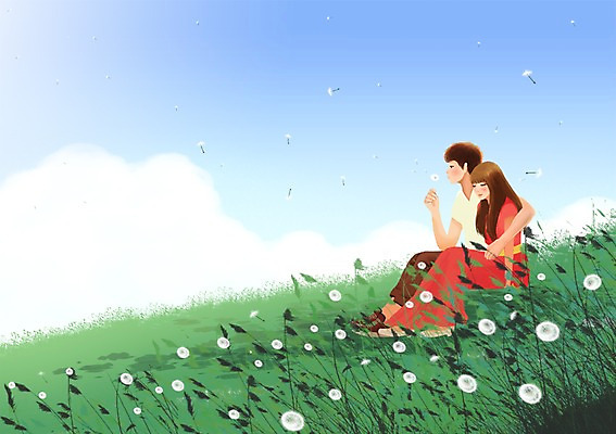 전신 PSD 식물 구름 커플 여자 남자 꽃 행복 여유 커플라이프 데이트 일러스트 하늘 어깨동무 휴식 사랑 들기 사람 앉기 손짓 초원 성인 두명 풀 민들레 언덕 성인만 국내일러스트 자연요소 라이프스타일 감정 포즈 컨셉 관계 모션 파일형식
