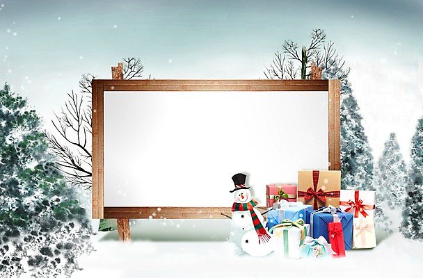 PSD 나무 식물 편집 편집이미지 계절 크리스마스 설경 겨울 눈사람 하늘 프레임 알림판 크리스마스선물 선물 풍경 이벤트 사람없음 선물상자 나뭇가지 눈 눈내림 이미지편집 자연요소 기념일 날씨 눈_날씨 상자 파일형식