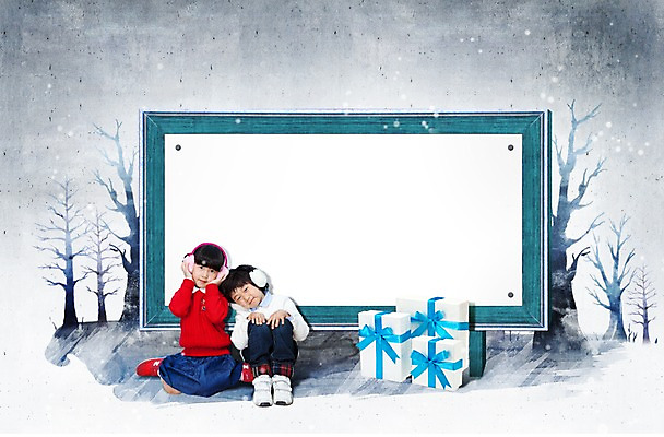 PSD 나무 편집 편집이미지 계절 여자 남자 어린이 포즈 운동화 티셔츠 설경 겨울 포토일러 프레임 알림판 선물 미소 웃음 사람 앉기 동양인 풍경 손짓 소녀 이벤트 소년 두명 캐주얼 친구 선물상자 유치원생 한국인 나뭇가지 청바지 귀마개 청치마 어린이만 이미지편집 식물 잡화 옷 신발 셔츠 바지 관계 모션 표정 인종 치마 상자 파일형식