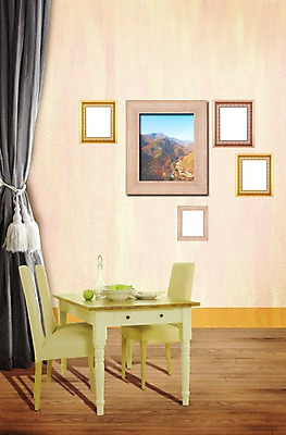 PSD 편집이미지 그릇 음식 액자 의자 탁자 포토일러 프레임 사람없음 인테리어 커튼 준비 이미지편집 식기 디자인 가구 파일형식