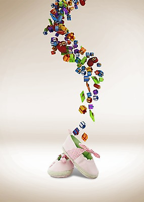 PSD 편집 편집이미지 신발 선물 이벤트 사람없음 선물상자 쇼핑 아기용품 오브젝트 아기신발 이미지편집 상자 파일형식