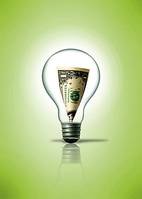 PSD 편집이미지 지폐 돈 전구 전등 사람없음 빛 달러 백열등 실내등 1달러 이미지편집 조명 재산 파일형식